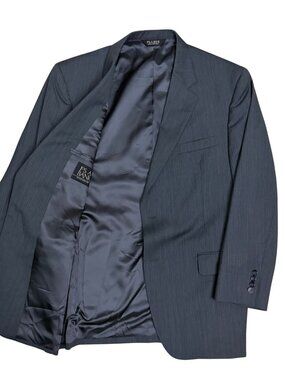 Jos A Bank Suit Gray Blazer & Dress Pants Business Striped Mens Large (42R)